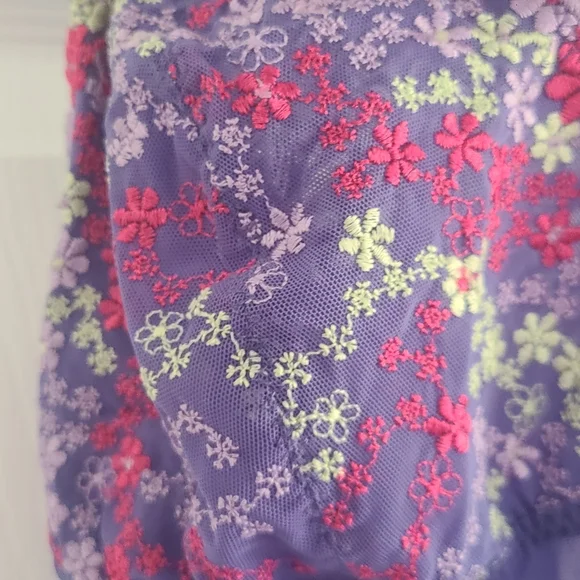 Vintage Cacique 18/20 Floral Silky Cami Lingerie Lace Y2K Camisole Slip Top - Picture 2 of 4